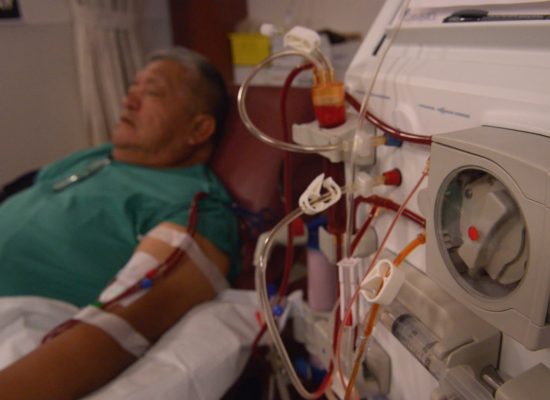 Ken Wilson on dialysis machine